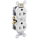 20A Commercial Grade Duplex Receptacle, 5-20R, White By Leviton CR20-W