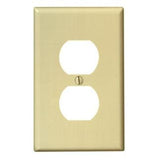 Duplex Receptacle Wallplate, 1-Gang, Thermoset, Ivory, Midway By Leviton 80503-I