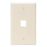 Wallplate, Quickport, 1-Port, 1-Gang, Light Almond By Leviton 41080-1TP