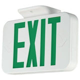 Emergency Exit Sign, Green Letters, Universal Face By Compass CEG