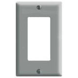 Decora Wallplate, 1-Gang, Thermoset, Gray By Leviton 80401-GY