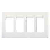 Dimmer/Fan Control Wallplate, 4-Gang, Snow By Lutron SC-4-SW