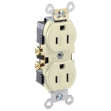 15A Commercial Grade Duplex Receptacle, 5-15R, Light Almond By Leviton CR15-T