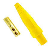 Cam Connector, Female Plug, Double Set Screw, #6-#2 AWG, Yellow By Leviton 16D45-UY