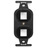 Multimedia Duplex Wallplate Insert, 2-Port, Black By Leviton 41087-2EP