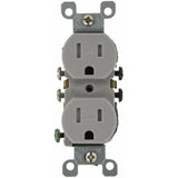 Tamper/Weather Resistant Duplex Receptacle, 15A, 125V, Gray By Leviton W5320-T0G