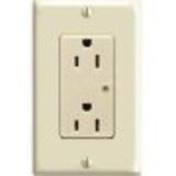 Tamper Resistant Surge Decora Receptacle, 15A, 125V, Ivory By Leviton T5280-I