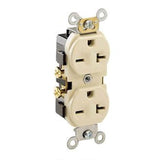 20A Commercial Grade Duplex Receptacle, 6-20R, Ivory By Leviton 5822-I