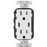 30W (6A) USB Dual Wall Outlet Charger with 15A  By Leviton T5635-W