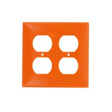 Duplex Receptacle Wallplate, 1-Gang, 'Isolated Ground', Nylon, Orange By Leviton 80716-ORG