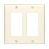 Decora Wallplate, 2-Gang, Nylon, Lt. Almond By Leviton 80409-NT