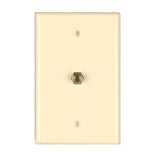 Wall Plate, Coax/F Connector, 1-Gang, Light Almond By Leviton 80781-T