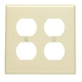 Duplex Receptacle Wallplate, 2-Gang, Nylon, Ivory By Leviton 80716-I