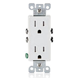 15A Weather/Tamper 5-15R Decora Receptacle, White By Leviton W5325-T0W