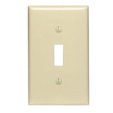 Toggle Switch Wallplate, 1-Gang, Nylon, Ivory By Leviton 80701-I