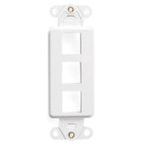 Multimedia Decora Insert, 3-Port, White By Leviton 41643-W