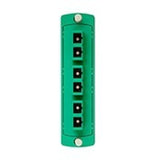 SDX Precision Molded Plate (GREEN), Single-mode OS2, Duplex SC, 6 fibers, Zirconia Sleeve By Leviton 5F100-6VC