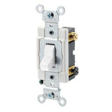 3-Way Switch, 20 Amp, 120/277V, White, Back/Side Wired, Commercial By Leviton CSB3-20W