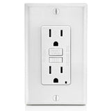 Tamper Resistant GFCI Receptacle, 15A, 125V , White By Leviton GFTR1-WBK