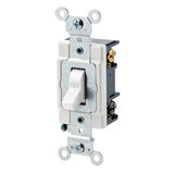 Heavy Duty 3-Way Toggle Switch, 20A, 120/277V, White, Industrial By Leviton 1223-SW