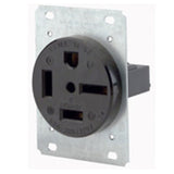 60 Amp Flush Mount Receptacle, 250V 3PH, 15-60R, 3P4W, Grounding By Leviton 8460