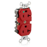 20A Hospital Grade Duplex Receptacle, 5-20R, Red By Leviton 8300-R