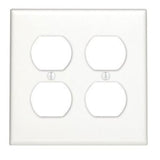 Duplex Receptacle Wallplate, 2-Gang, Nylon, White By Leviton 80716-W