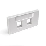 QuikPort Modular Furniture Faceplace, 2-Port, White, Steel Case By Leviton 49910-SW2