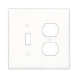 Wallplate 2G Dup/Deco Combo Poly Mid WH By Eaton Arrow Hart PJ826W