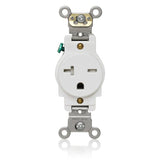 20A TR Commercial Grade Single Receptacle, 6-20R, White By Leviton T5461-W