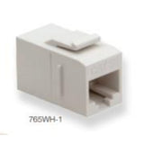 Cat6 Keystone Coupler, F to F, White UTP By Platinum Tools 768WH-1