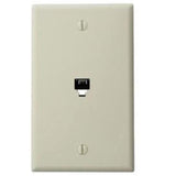 Telephone Jack Wallplate, White By DataComm Electronics 22-0012