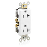 20A Commercial Grade Decora Receptacle, 5-20R, White By Leviton 16342-W