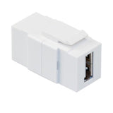 Snap-In Connector, QuickPort, USB, Feed-Through, White By Leviton 40835-W