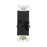 20A Commercial Grade Single Decora Receptacle, 5-20R, Black By Leviton 16341-E