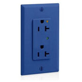 20 Amp, 125 Volt, Decora NEMA 5-20R, Blue By Leviton 5380-IGB