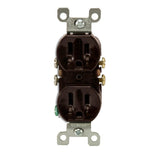 Duplex Receptacle, 15 Amp, 125 Volt, Brown By Leviton 5320-CP