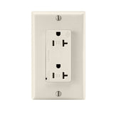 20A TR Commercial Grade Decora Receptacle, 5-20R, Light Almond By Leviton T5380-T