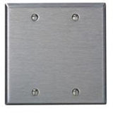 Blank Wallplate, 2-Gang, 302 Stainless Steel, Oversize By Leviton 84125-40