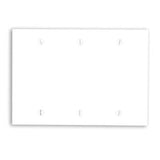 Blank Wallplate, 3-Gang, Thermoset, White, Standard, Box Mount By Leviton 88033