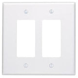 Decora Wallplate, 2-Gang, Thermoset, White, Oversized By Leviton 88602