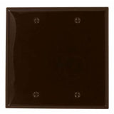 Blank Wallplate, 2-Gang, Nylon, Brown, Standard, Box Mount By Leviton 80725