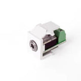 Stereo Jack, QuickPort, 3.5mm, Snap-In, Female/Screw Terminal, White By Leviton 40839-SWS