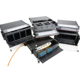 Fiber enclosure, rack mount, 2RU, sliding, 6 adapter plates, black By OCC (Optical Cable) RTS2U6APB