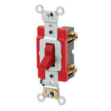 Single-Pole Toggle Switch, 20A, 120/277V, Red By Leviton 1221-2R