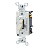 Heavy Duty 3-Way Toggle Switch, 20A, 120/277V, Lt Almond By Leviton 1223-ST