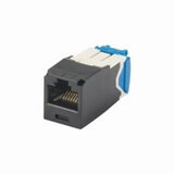 Snap In Connector, Mini-Com, TX6A 10Gig UTP, Cat 6, Black By Panduit CJ6X88TGBL