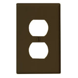 Duplex Receptacle Wallplate, 1-Gang, Nylon, Brown, Midway By Leviton PJ8