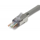 ezEX™44 Shielded CAT6 Connectors (50PK) By Platinum Tools 202051J