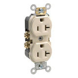 20A Commercial Grade Duplex Receptacle, 5-20R, Ivory By Leviton BR20-I